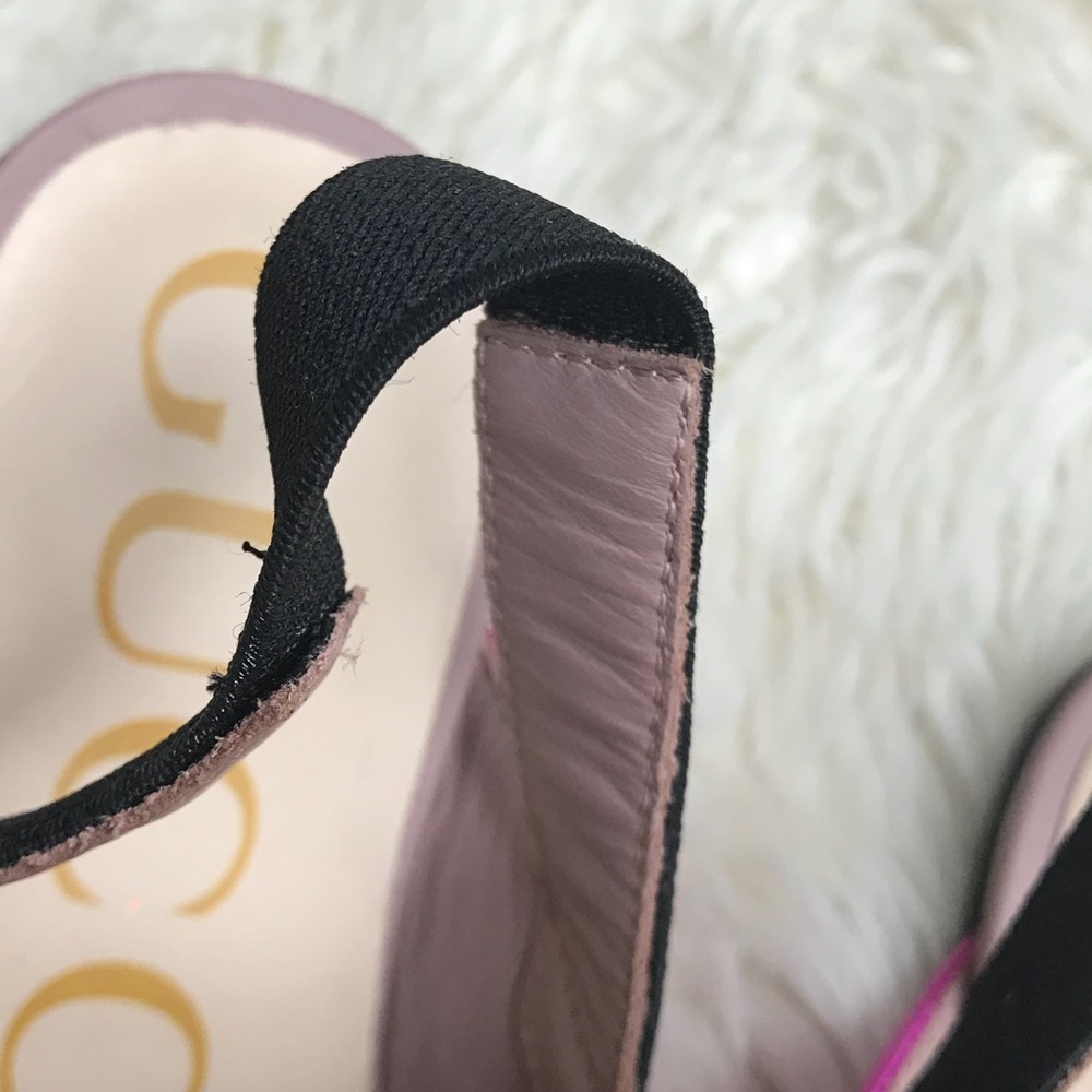 GUCCI Princetown Metallic Leather Slip On Shoes - Picture 7 of 8